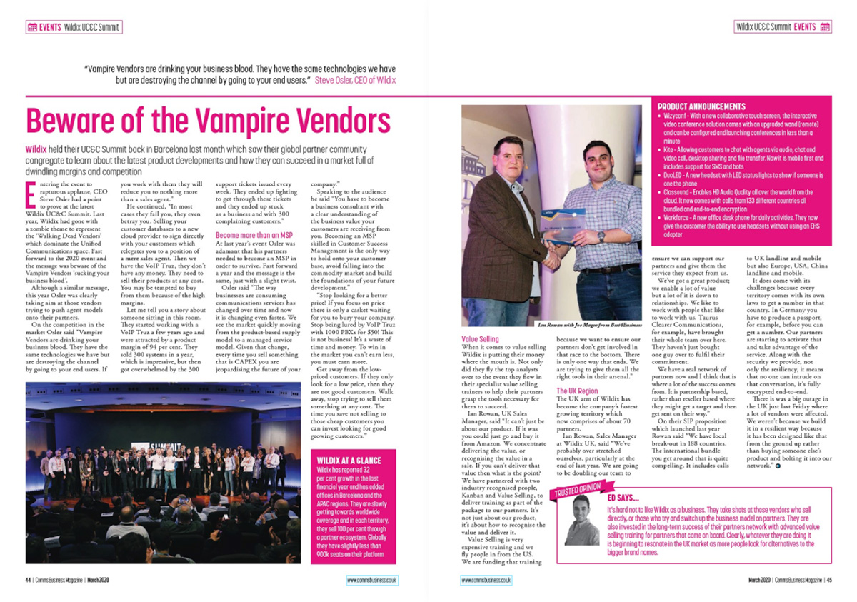 “Beware of the Vampire Vendors” – UCC Summit review by Comms Business