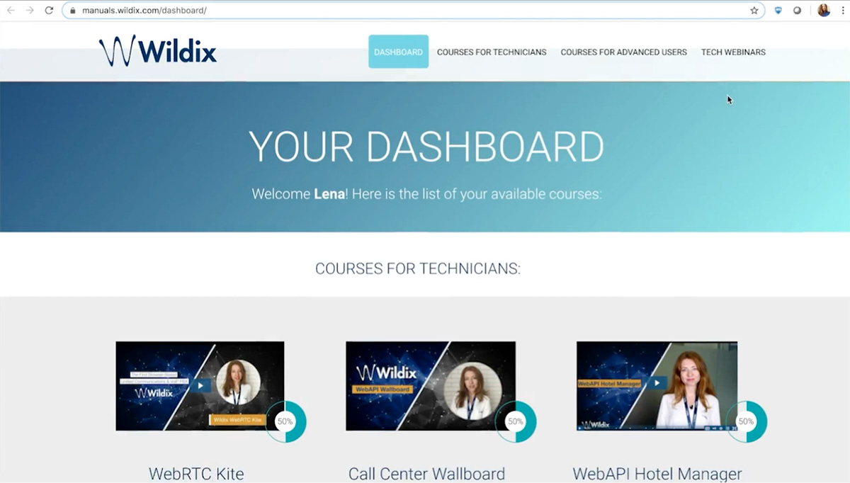 Wildix E-Learning Platform
