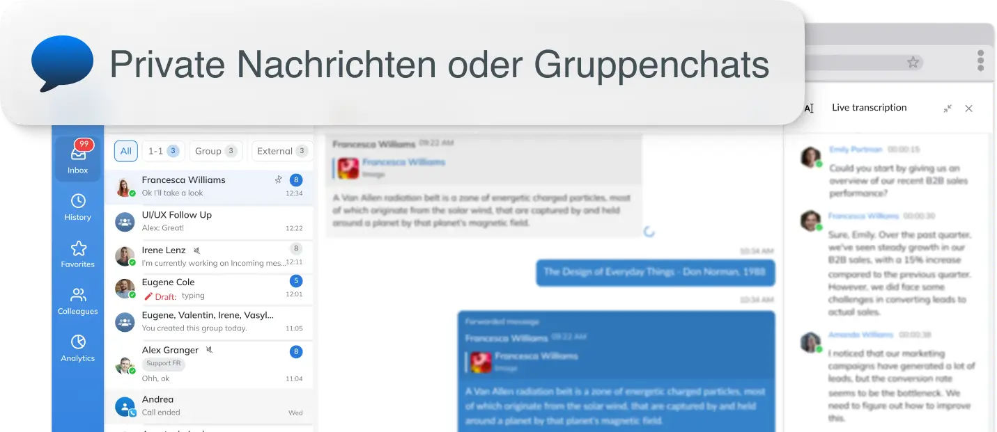 Private Nachrichten oder Gruppenchats