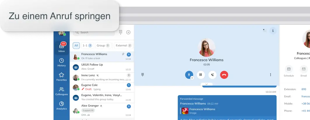 Zu einem Anruf springen