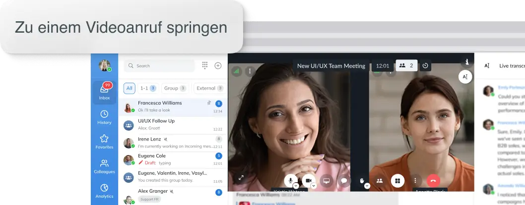 Zu einem Videoanruf springen