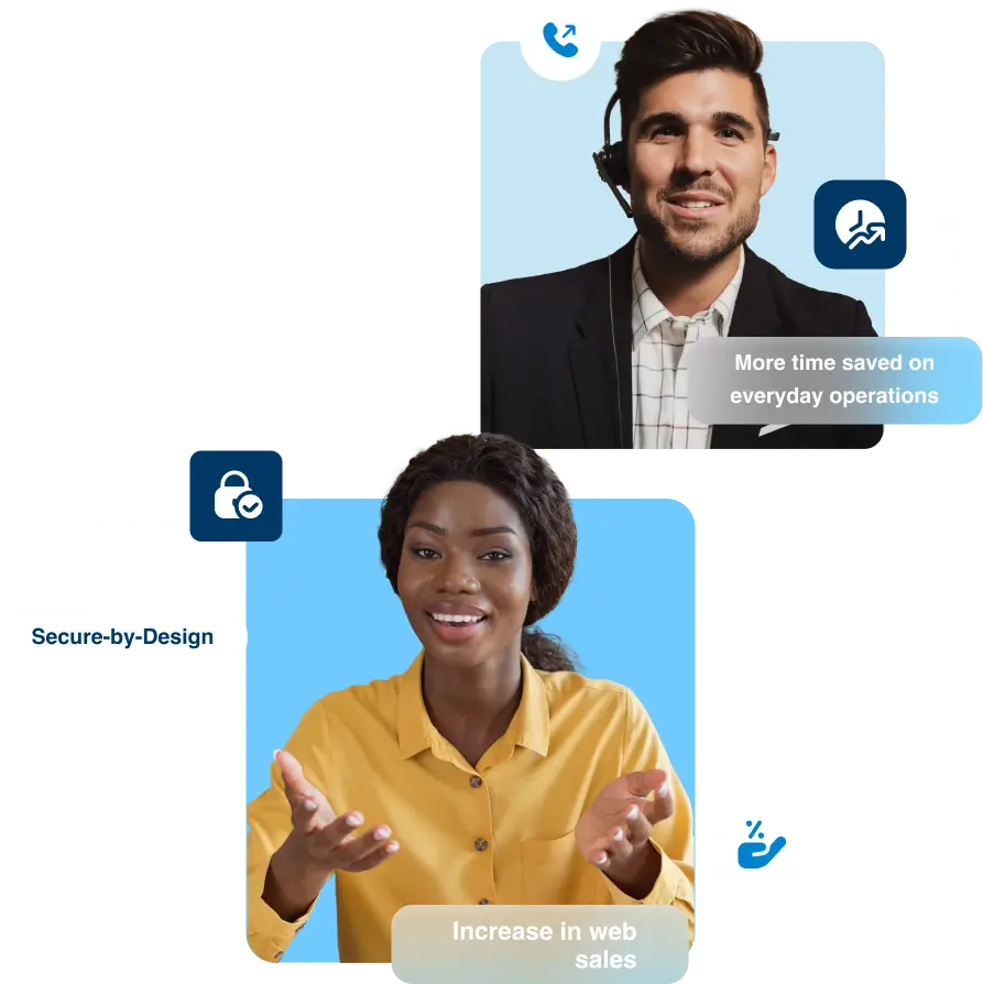 Booster chaque étape du parcours de votre client, directement depuis votre navigateur et via votre appareil mobile.