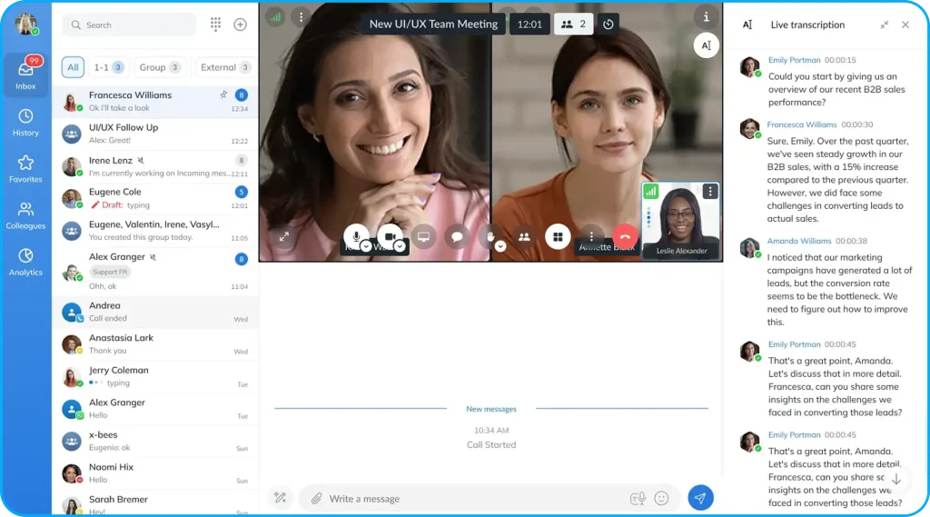 Platform video conference
