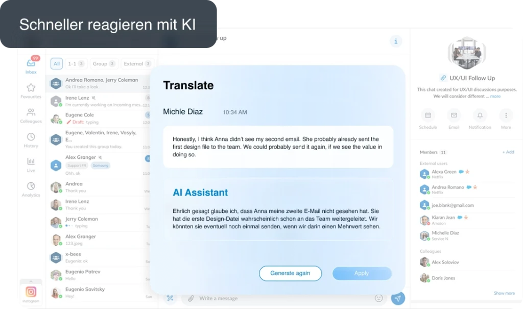 AI Solutions - AI assistant in chat - DE