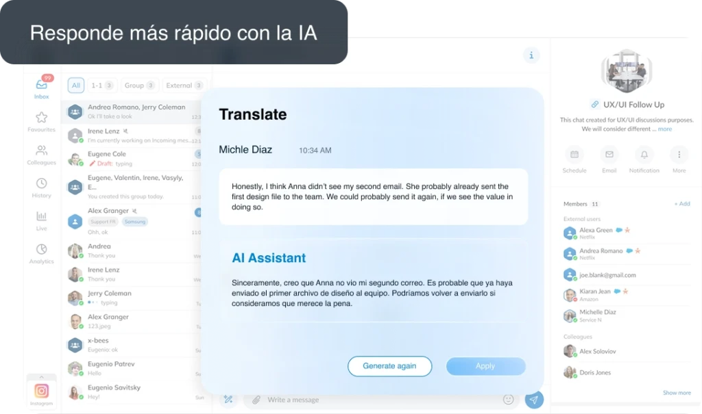 AI Solutions - AI assistant in chat - ES