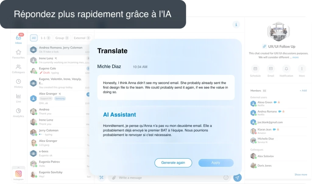AI Solutions - AI assistant in chat - FR