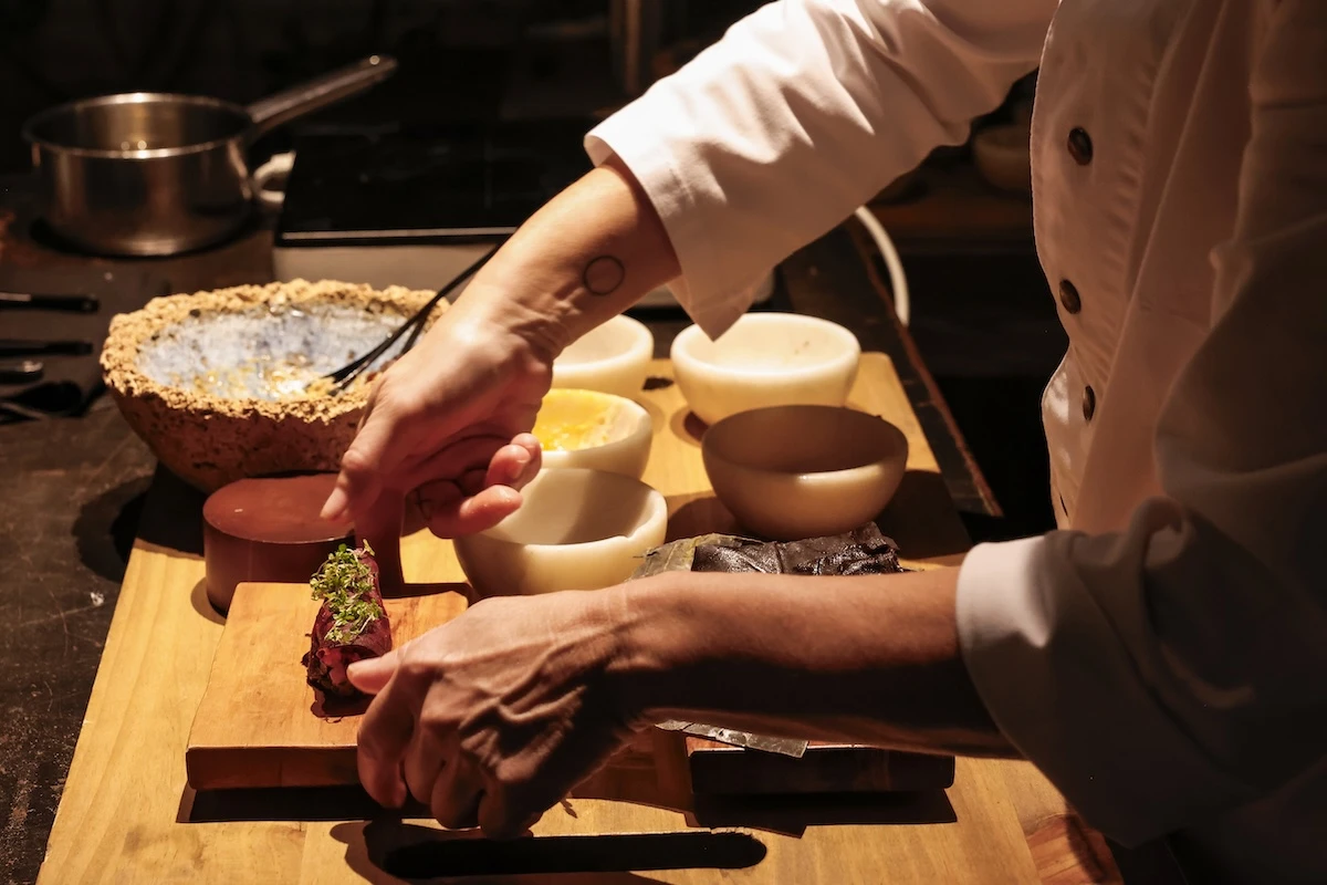 Showcooking dinner at La Salita restaurant