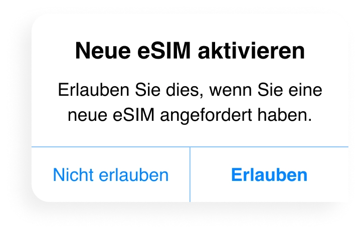 Activate New eSIM - DE