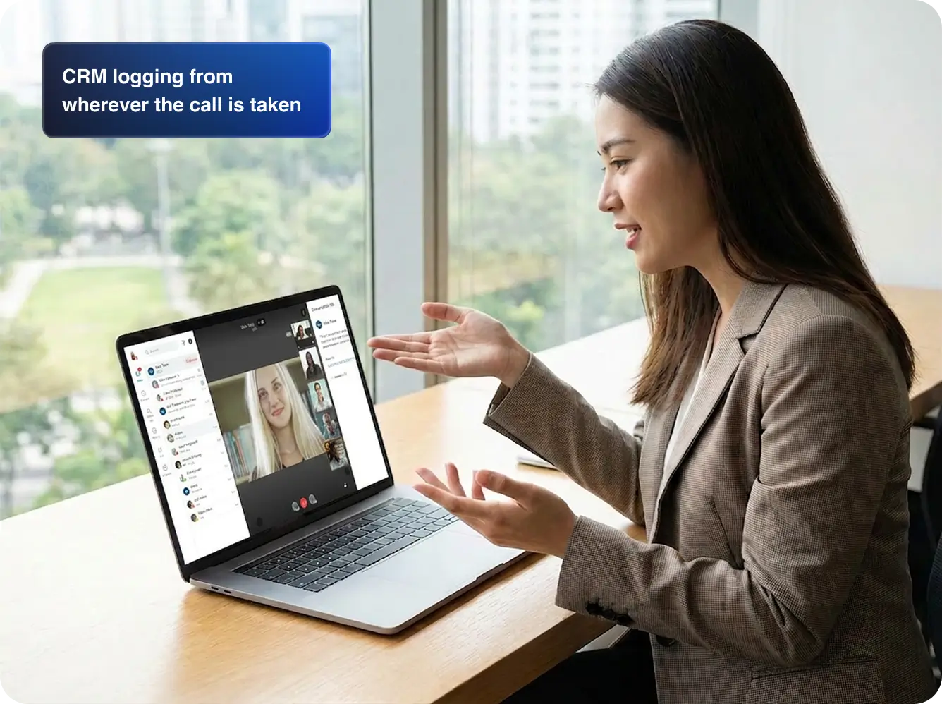 CRM logging from wherever the call is taken