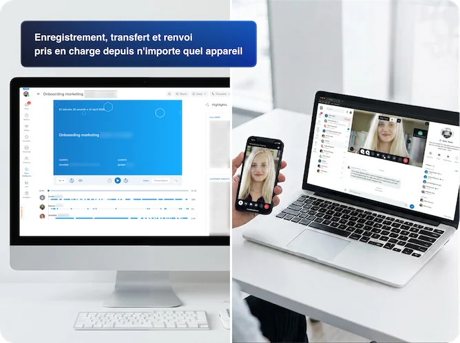 Recording, transfer and forwarding supported from any device - FR