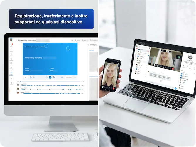 Recording, transfer and forwarding supported from any device - IT