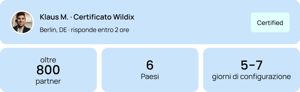 Certified local Wildix partner configuring the AI receptionist for a practice