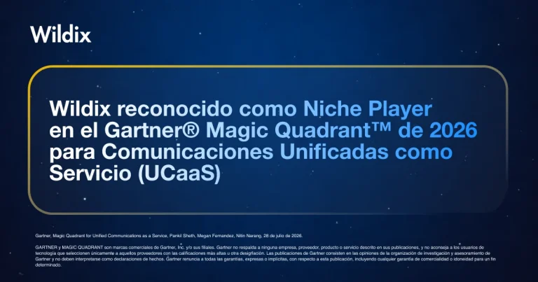 Wildix Recognized in 2026 Gartner® Magic Quadrant™ for Unified Communications as a Service - ES