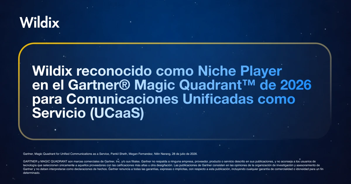 Wildix Recognized in 2026 Gartner® Magic Quadrant™ for Unified Communications as a Service - ES