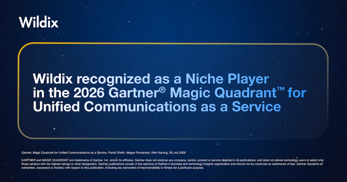 Wildix Recognized in 2026 Gartner® Magic Quadrant™ for Unified Communications as a Service