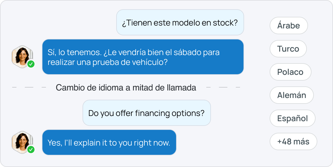 She sells in your customers' language ES