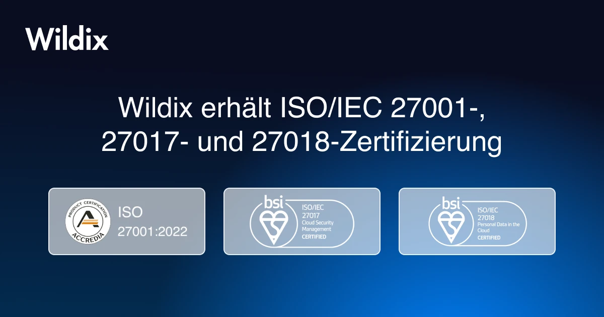 ISO 27001, 27017 and 27018 - Wildix News - DE