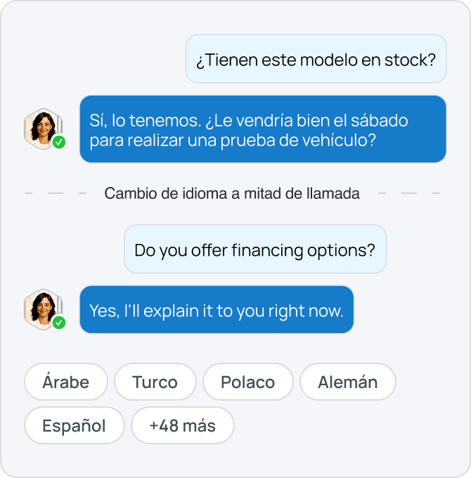 She sells in your customers' language ES